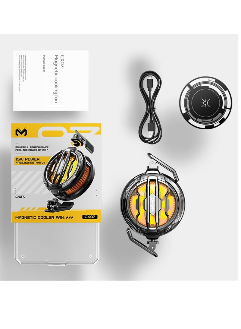 Memo مروحة التبريد المغناطيسية ميمو CX-07 بقوة 15 واط للتبريد الفوري متوافقة مع الهواتف المحمولة والأجهزة اللوحية للألعاب - Image 3